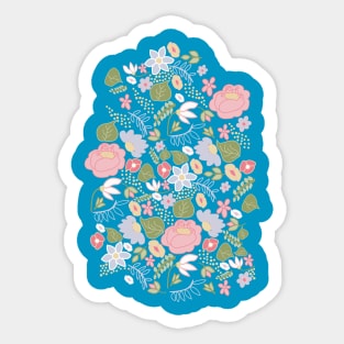 Folksy Floral single print Sticker